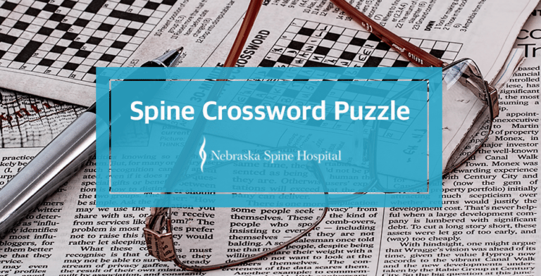 Spine Crossword Puzzle Nebraska Spine Hospital