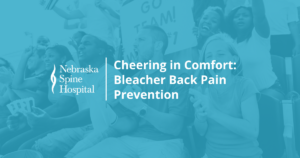 Prevent bleacher back pain when cheering at sporting events
