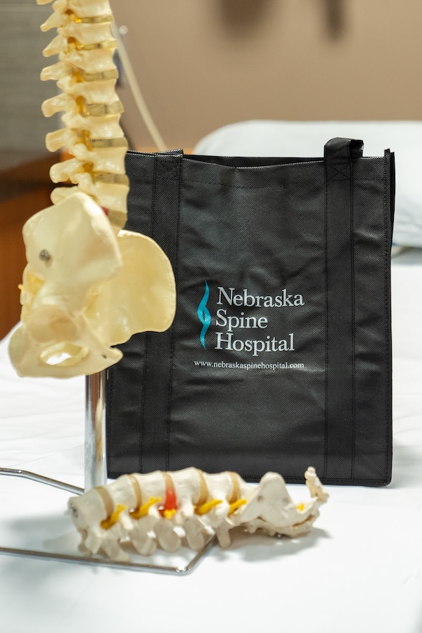 Patient bag and model skeleton